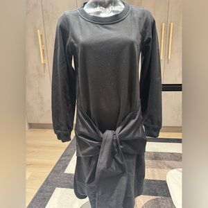 Nicholas K Black Long-Sleeve Dress with Bow Detail